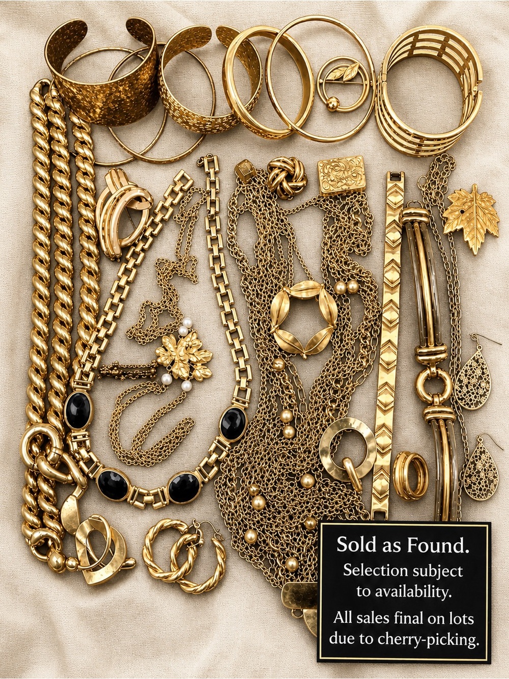 10 Piece Curated Jewelry Collection | Gold, Silver, Pearls & Rhinestone Mix - Picture 12 of 12